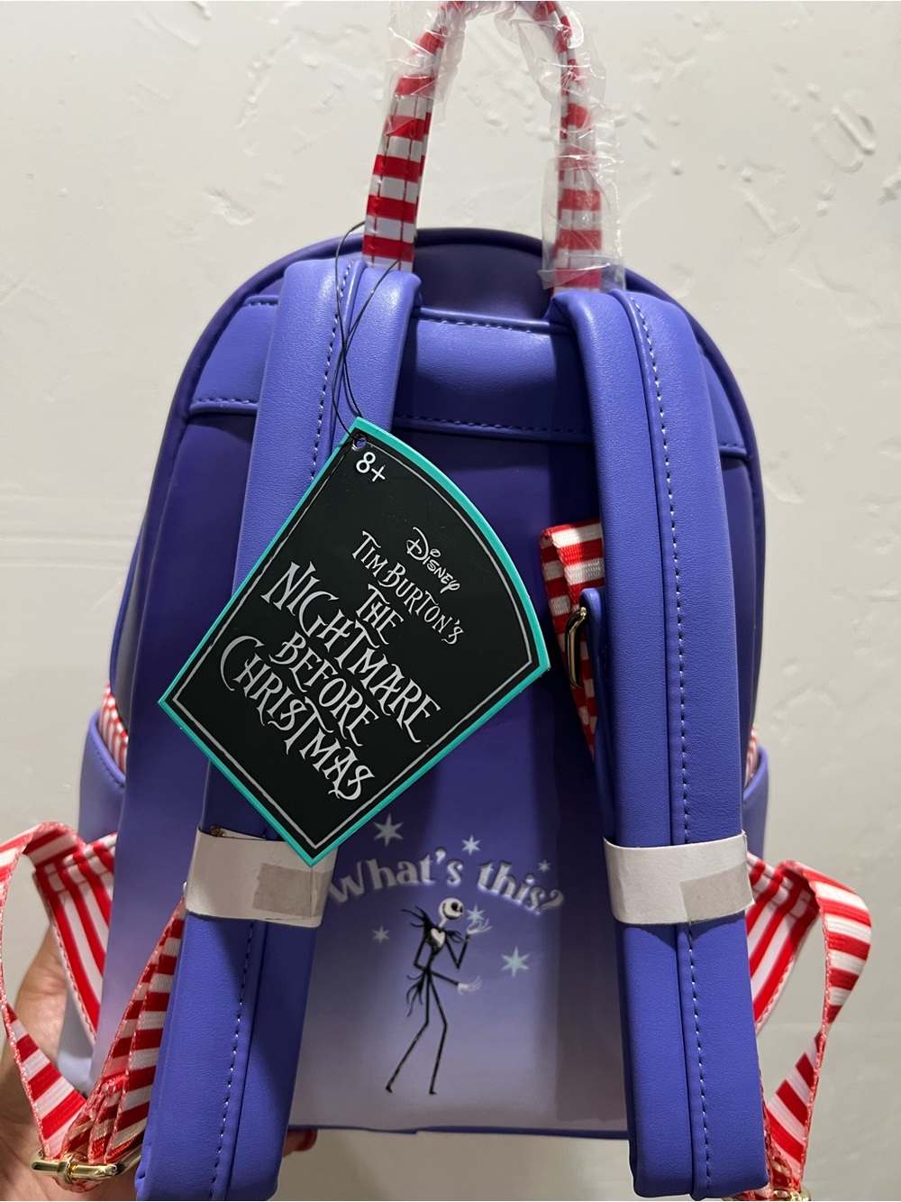 Disney Loungefly Nightmare Before Christmas Purple Holiday Mini Backpack - Picture 4 of 4
